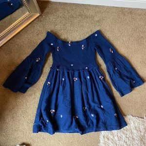 Free People blue off the shoulder dress